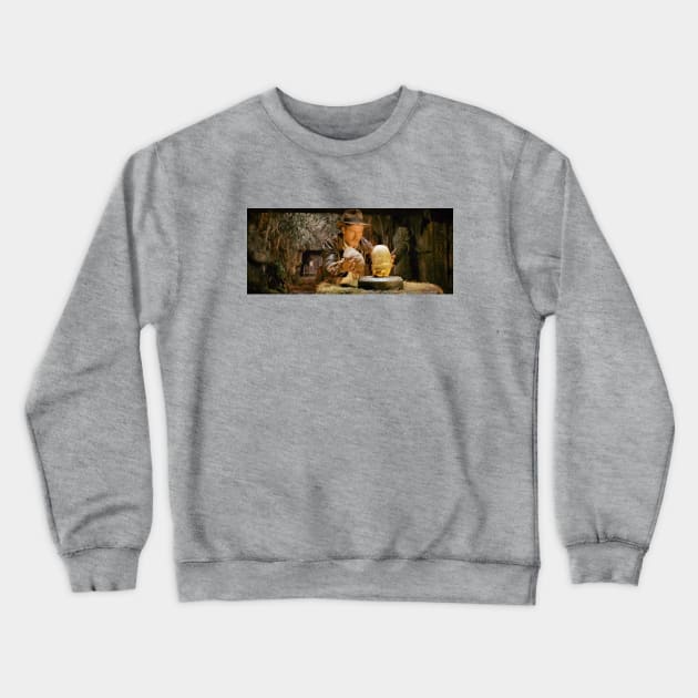 Indy stealing golden Idol Crewneck Sweatshirt by Buff Geeks Art